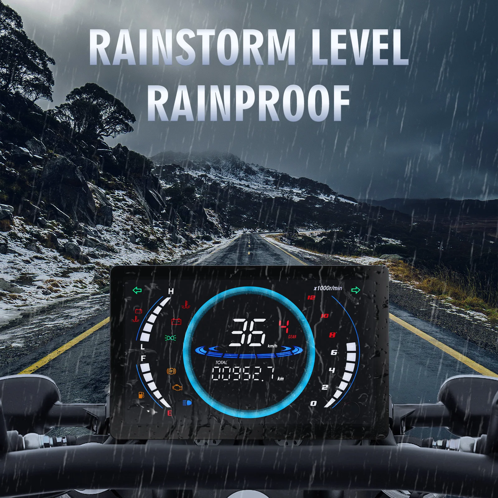 Velocímetro digital LED para moto con RPM y nivel de combustible - imagen 4