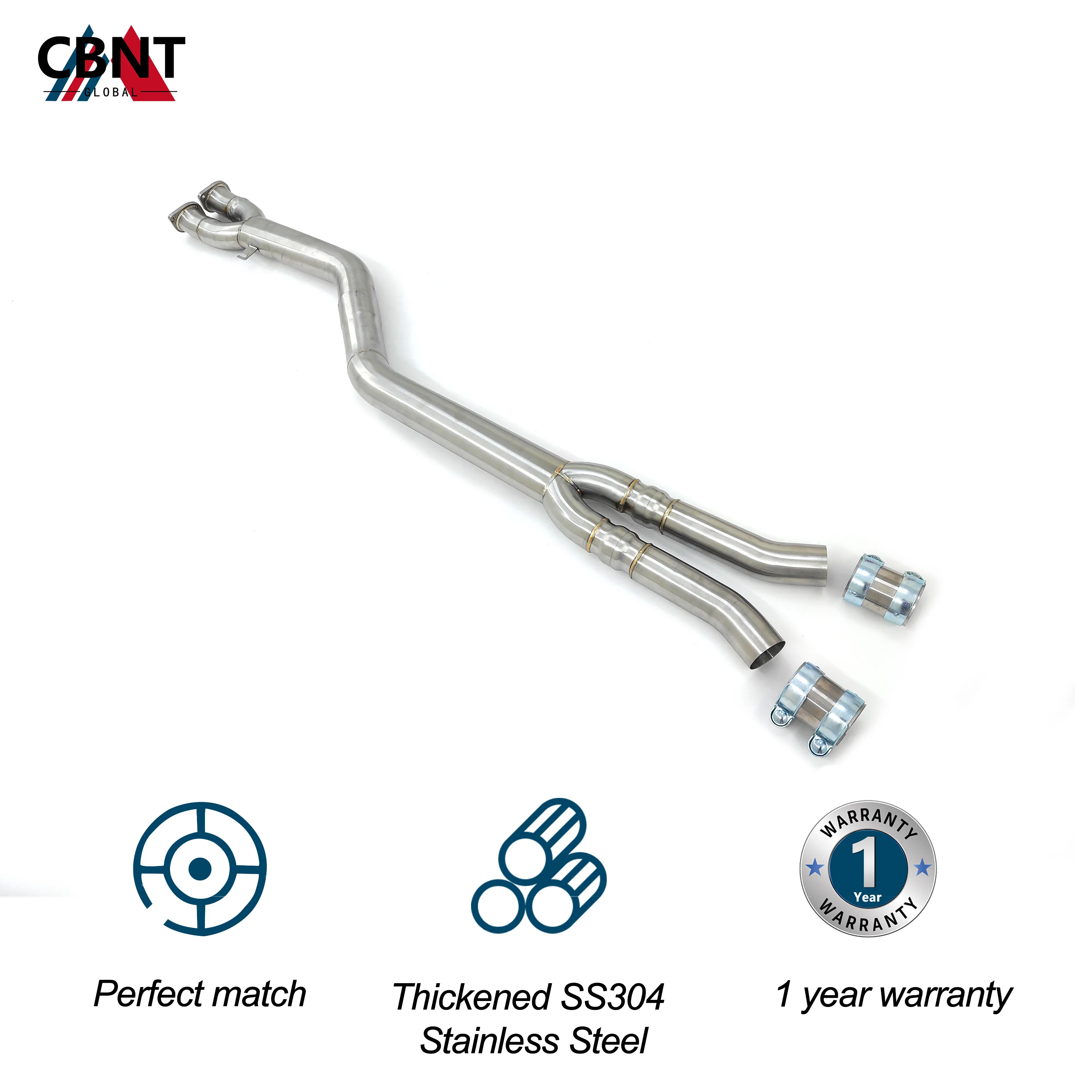 Tubo medio CBNT 3,5" 89mm inox 304 – BMW X3M F97/X4M 3.0T - imagen 4