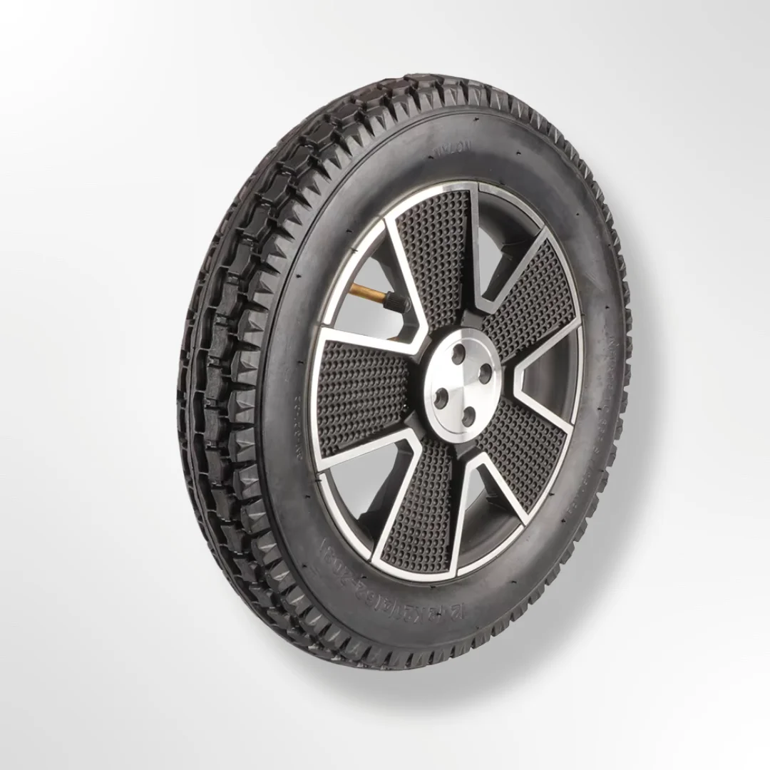 Rueda Trasera Patinete Eléctrico 12" con Neumático y Cubo Chavetero – Silla Ruedas - imagen 2