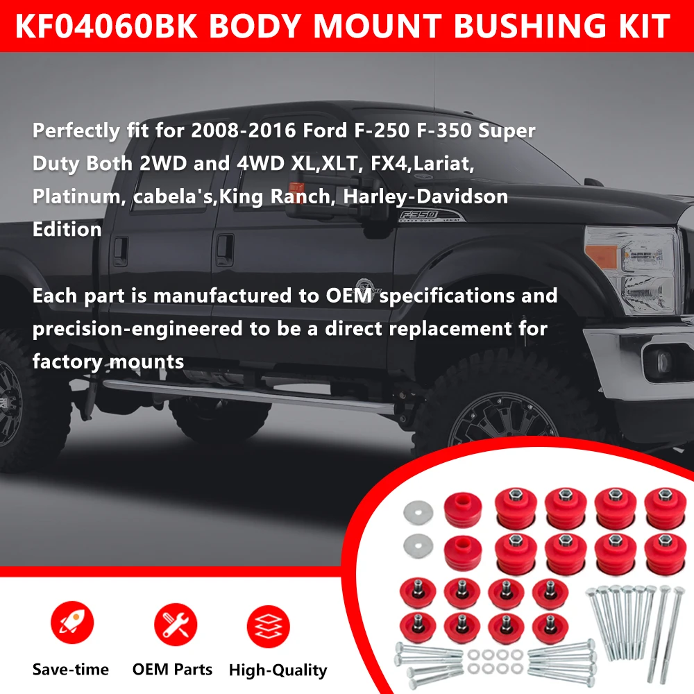 Bartoo Kit de silentblocks de cabina para Ford F-250/F-350 - imagen 2