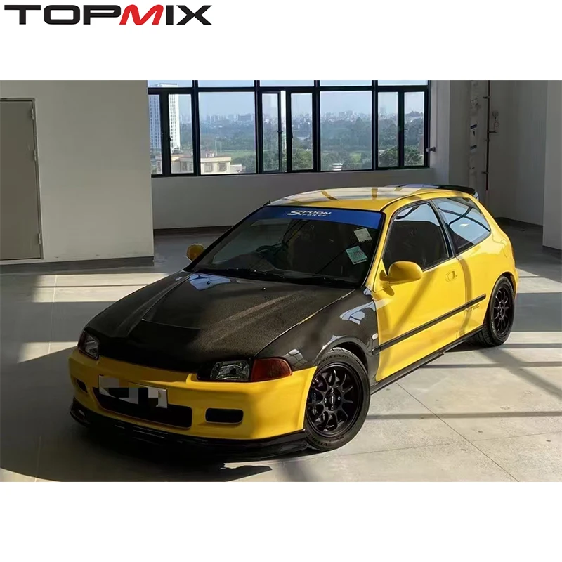 Kit guardabarros fibra de carbono estilo OEM Honda Civic EG 1991-1995 - imagen 3