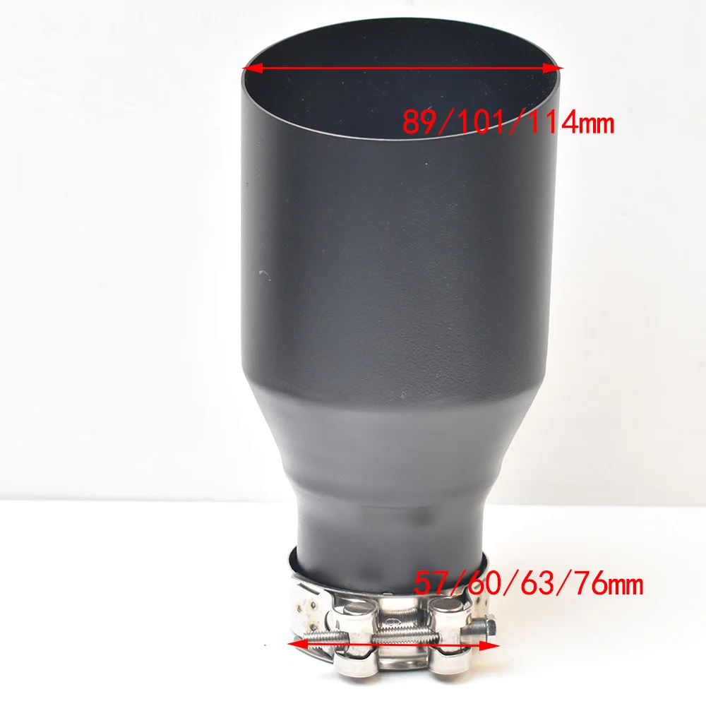 Punta de escape VREMUS acero inoxidable corte negro mate universal - imagen 4