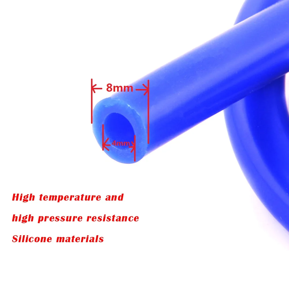 Manguera de vacío de silicona 4 mm para moto – azul y negra - imagen 3