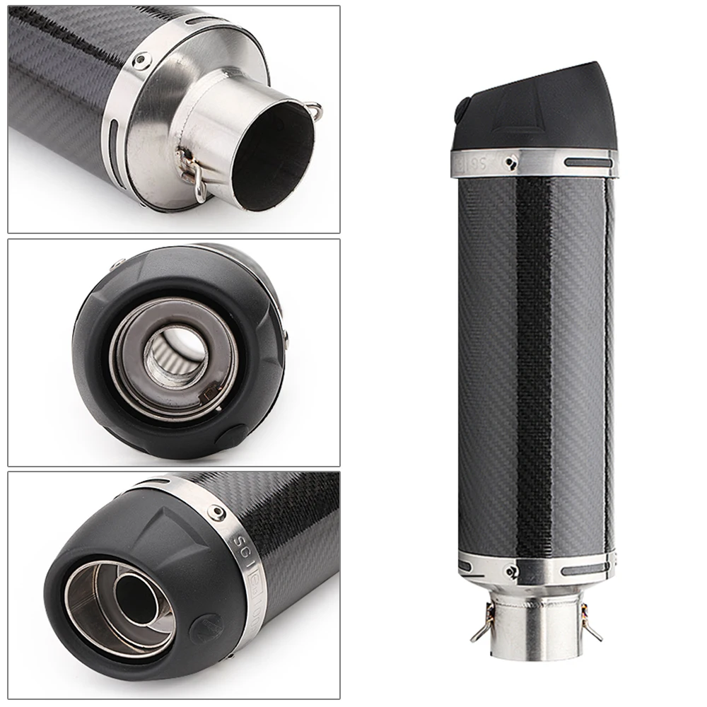 Silenciador de escape moto 51 mm, fibra de carbono y DB Killer