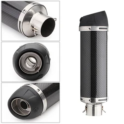 Silenciador de escape moto 51 mm, fibra de carbono y DB Killer
