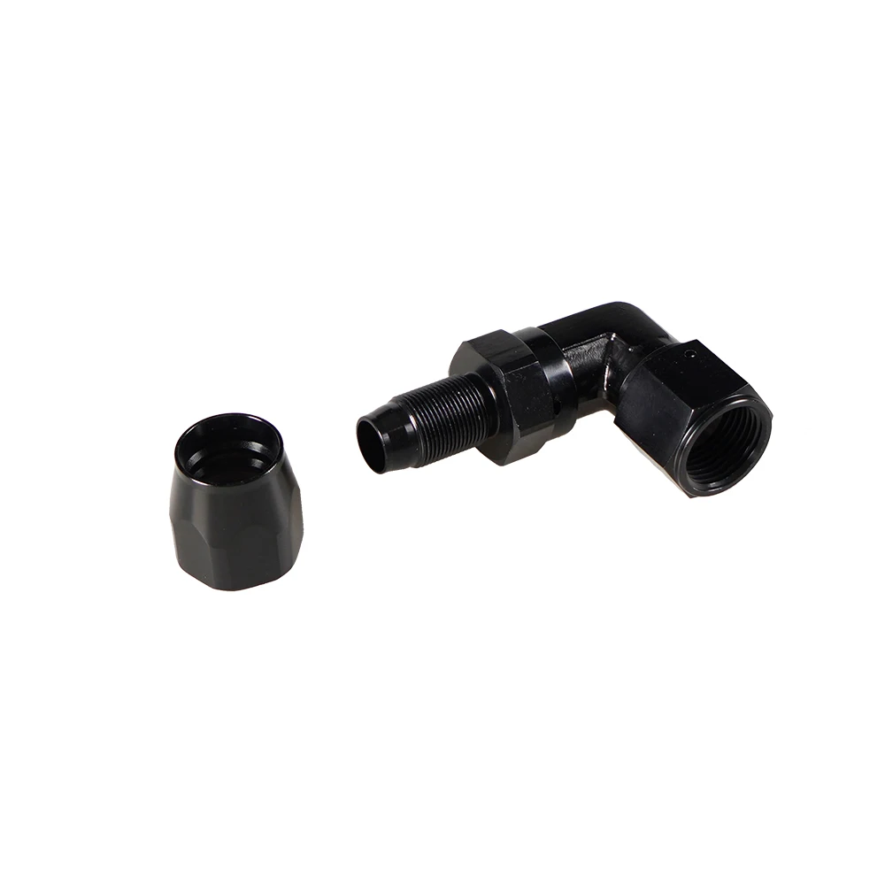 Conector AN10 NPT 90° de aluminio para línea de combustible - imagen 4