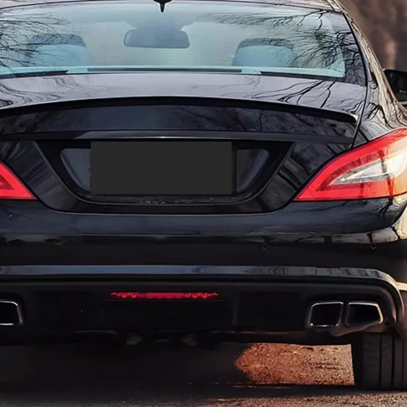 Alerón difusor de labio trasero negro brillante para Mercedes Benz CLS clase W218 CLS350 CLS63 AMG Sport 2012 a 2017 Protector de parachoques - imagen 5