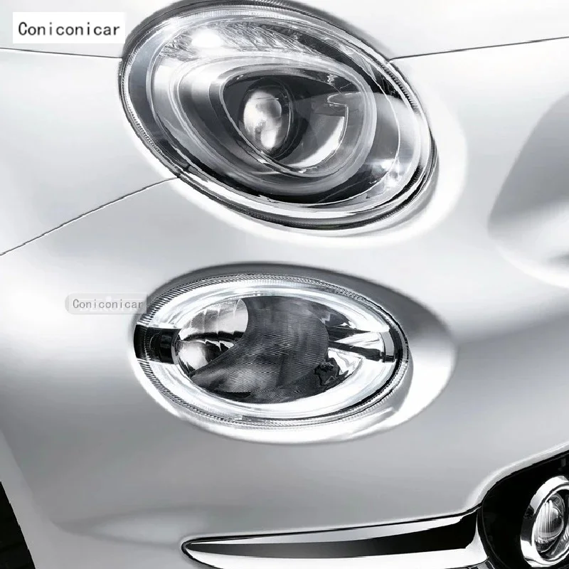 Lámina protectora de faros ahumada TPU para Fiat 500 Abarth 2013-2020 - imagen 2