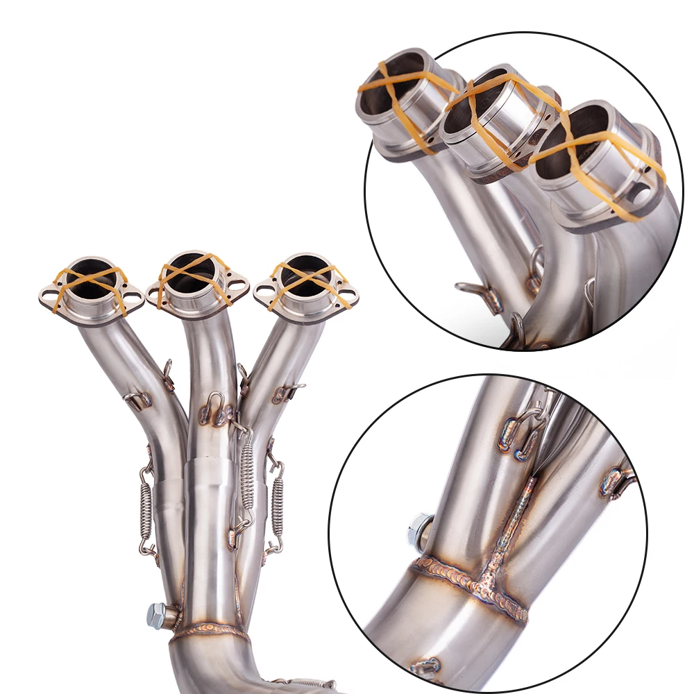 R77 Slip On para MT-09 MT09 xsr900 2014-2023 sistemas de escape de motocicleta tubo de conexión frontal - imagen 4