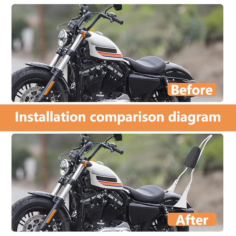 Sissy Bar desmontable para pasajero Harley 883 XL1200 - imagen 3