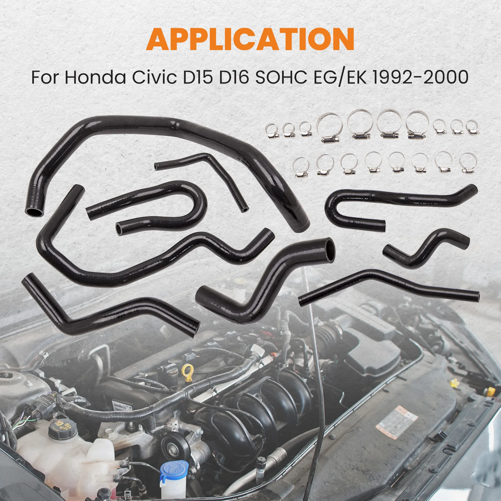 Kit manguera de radiador de silicona Honda Civic D15/D16 SOHC EG/EK
