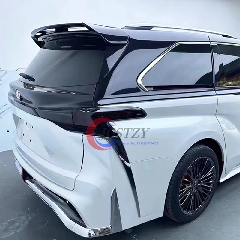 Kit de carrocería de alerón de techo trasero, accesorios para Toyota Sienna 2021 2022 2023, ala de labio de maletero negro brillante ABS de alta calidad - imagen 3