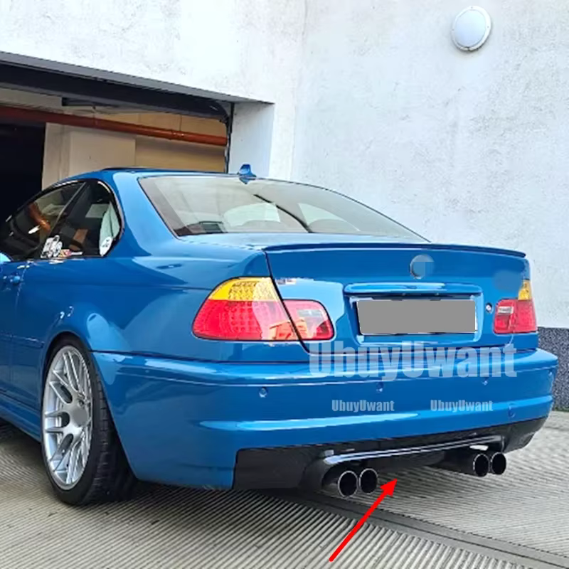 Vista lateral del labio alerón para BMW Serie 3 E46