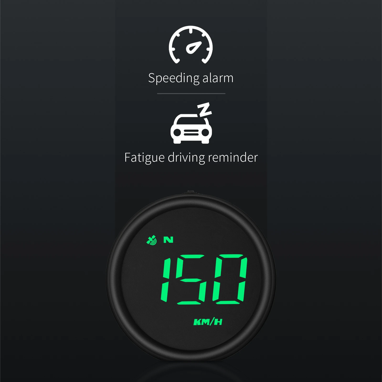 Velocímetro GPS HUD G1 con pantalla frontal digital KMH y aviso - imagen 2