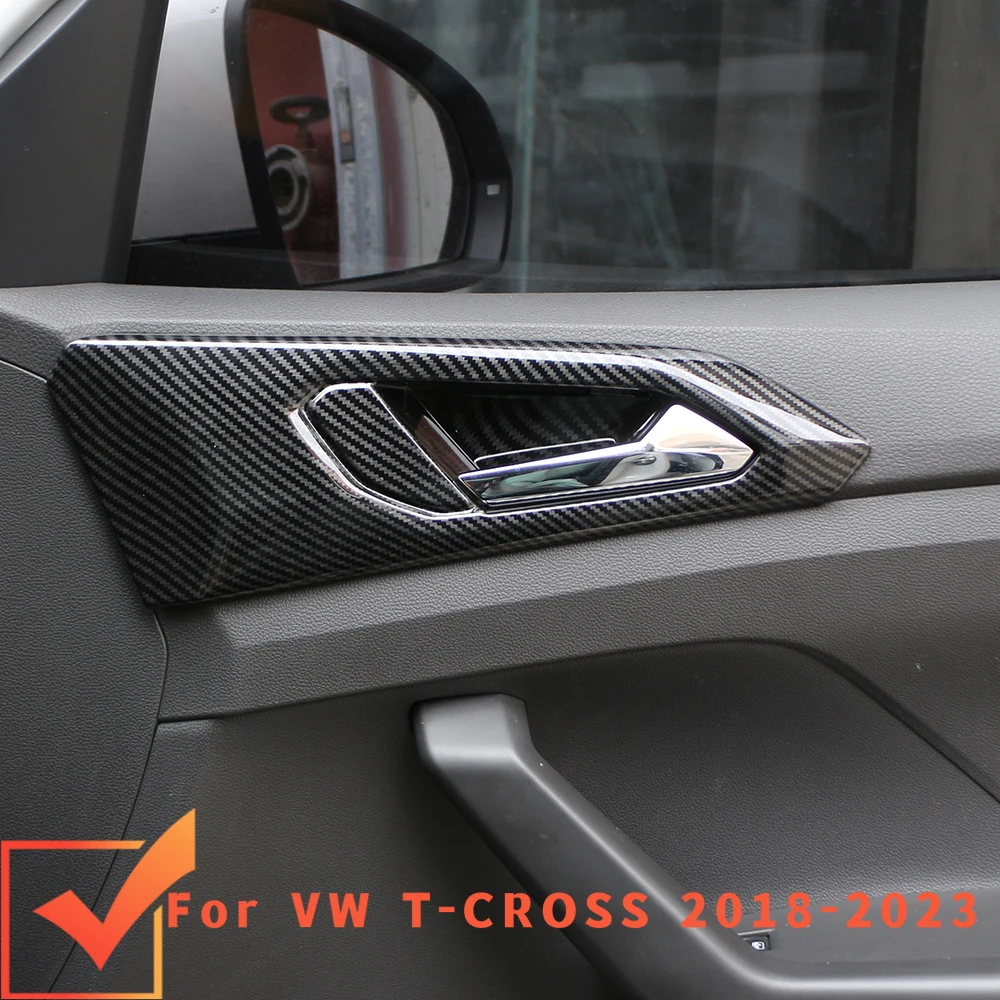Cubierta manija puerta fibra carbono VW T-Cross 2018-2023 - imagen 5