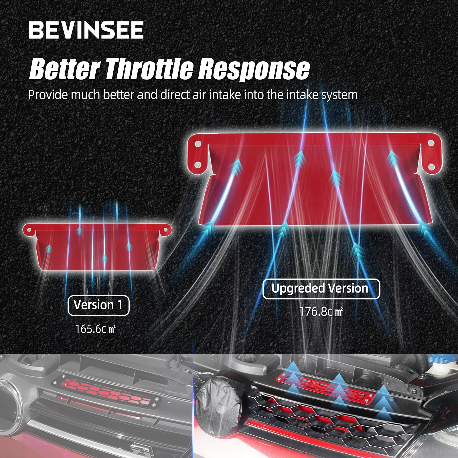 Kit toma de aire BEVINSEE para VW Golf GTI MK7 / Audi S3 8V - imagen 2