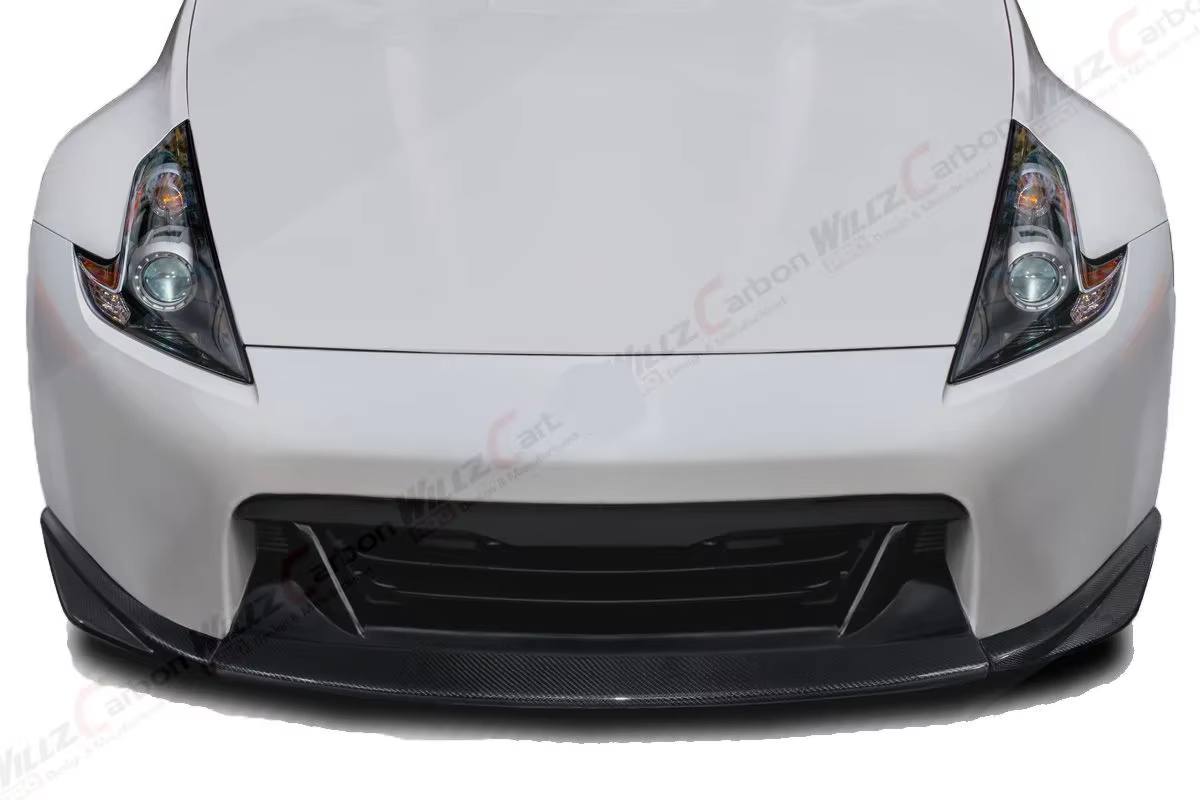 Para Nissan 370Z-Z34 2009-2012 años modificación del kit de carrocería del labio delantero de fibra de carbono - imagen 2