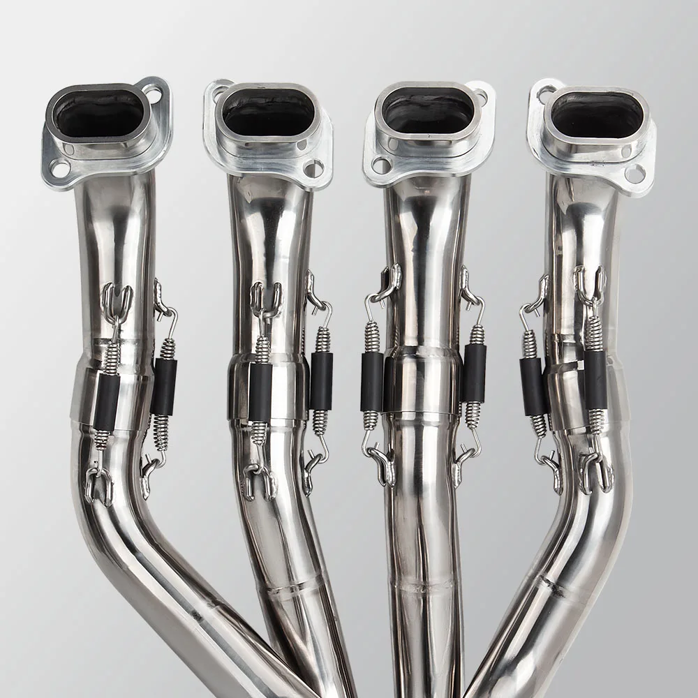 Sistema de Escape totalmente brillante para motocicleta, Kit de carreras modificado, silenciador de línea deslizante para Kawasaki Ninja H2R H2C H2 - imagen 3