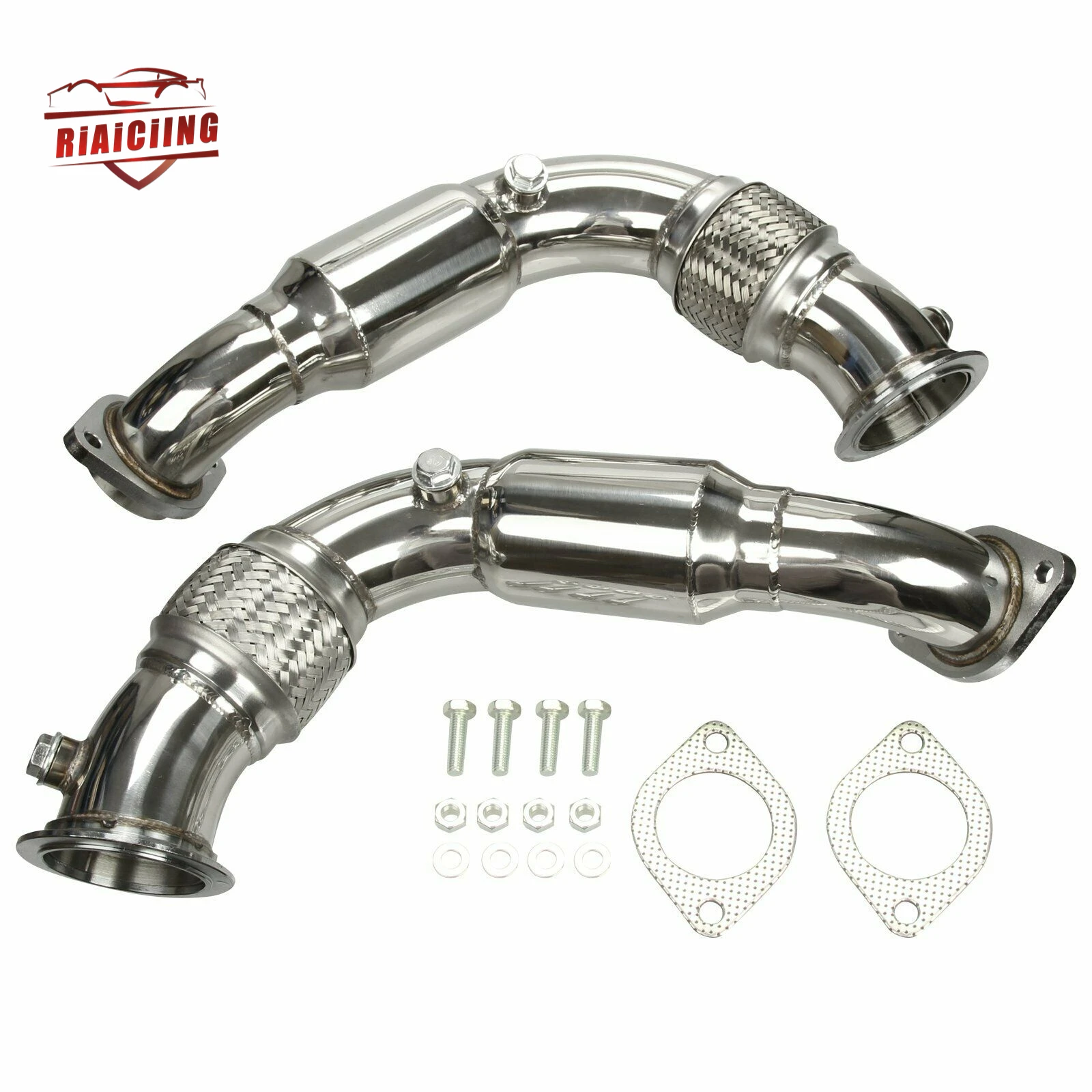 Tubo de escape acero inoxidable 201 para BMW N63B44 4.4L V8 X5/X6 08-14 - imagen 2