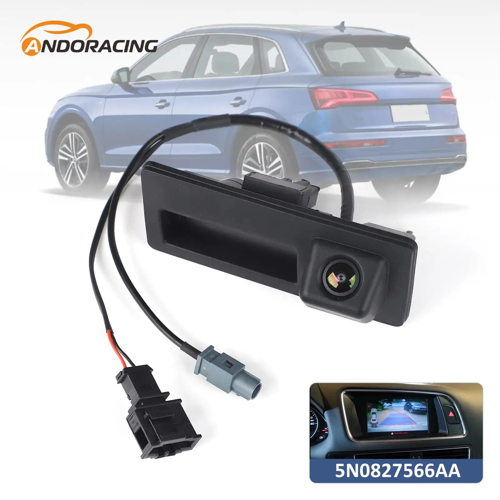 5N0827566AA 5N0827566C 8K0980551 interruptor de arranque de bloqueo de tapa de maletero con cámara de respaldo para Audi A4 A5 A6 Allroad Q3 Q5 S3 S5