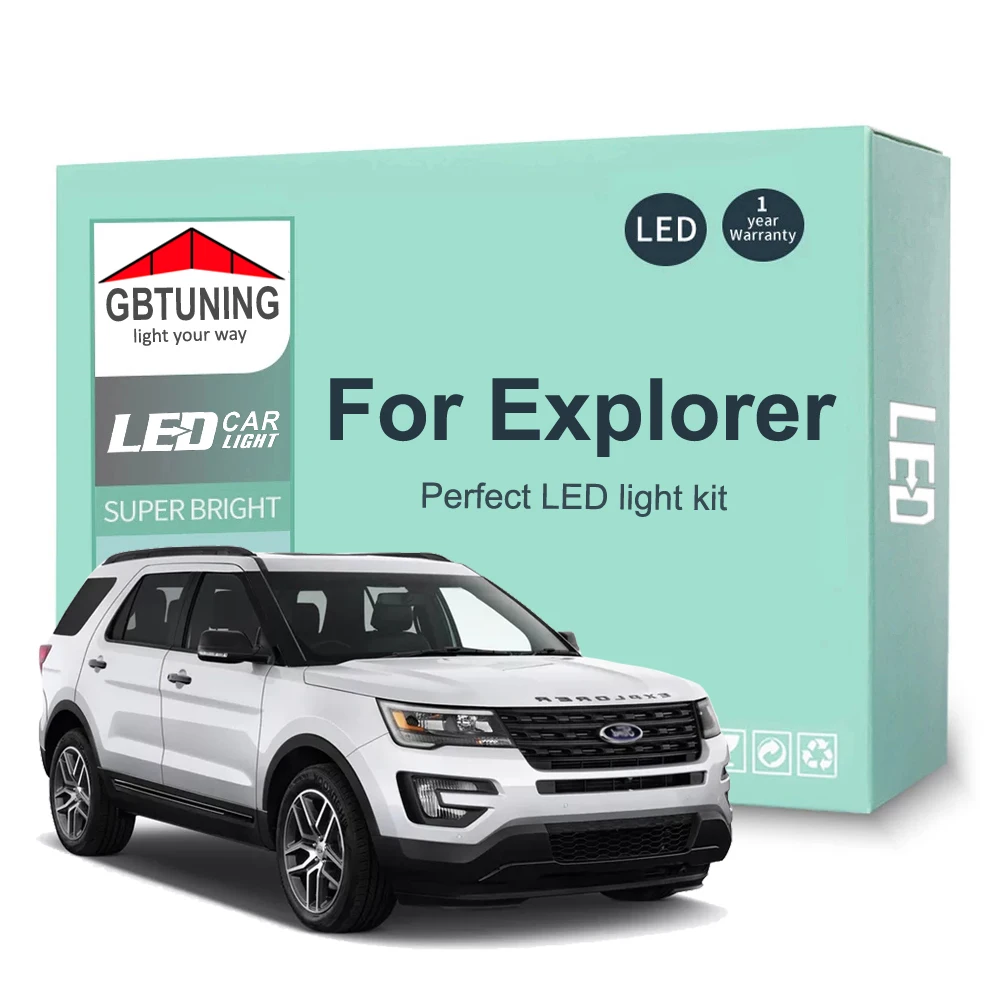 Kit de bombillas LED interiores para Ford Explorer: techo y maletero