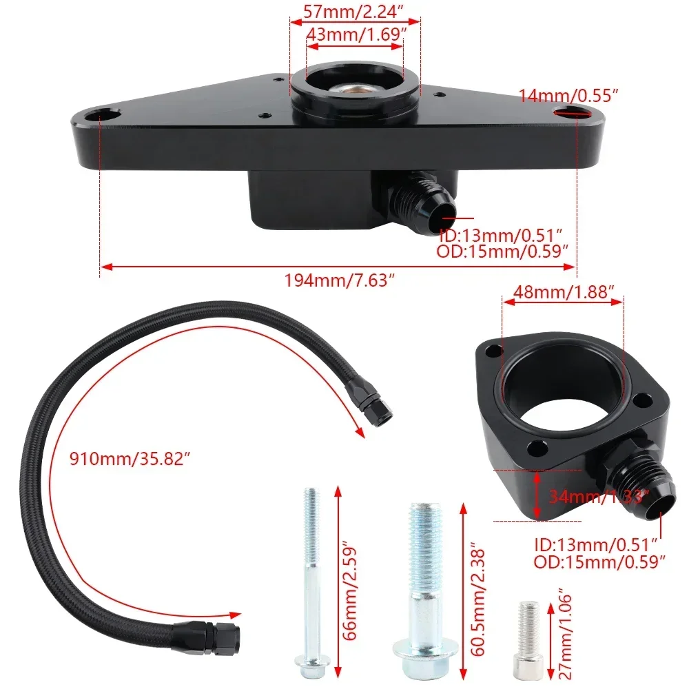 Kit manguera derivación refrigerante Dodge Ram Cummins 5.9/6.7 L - imagen 3