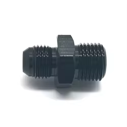 Conector AN6 a M16x1.5 macho recto aluminio negro – Adaptador métrico