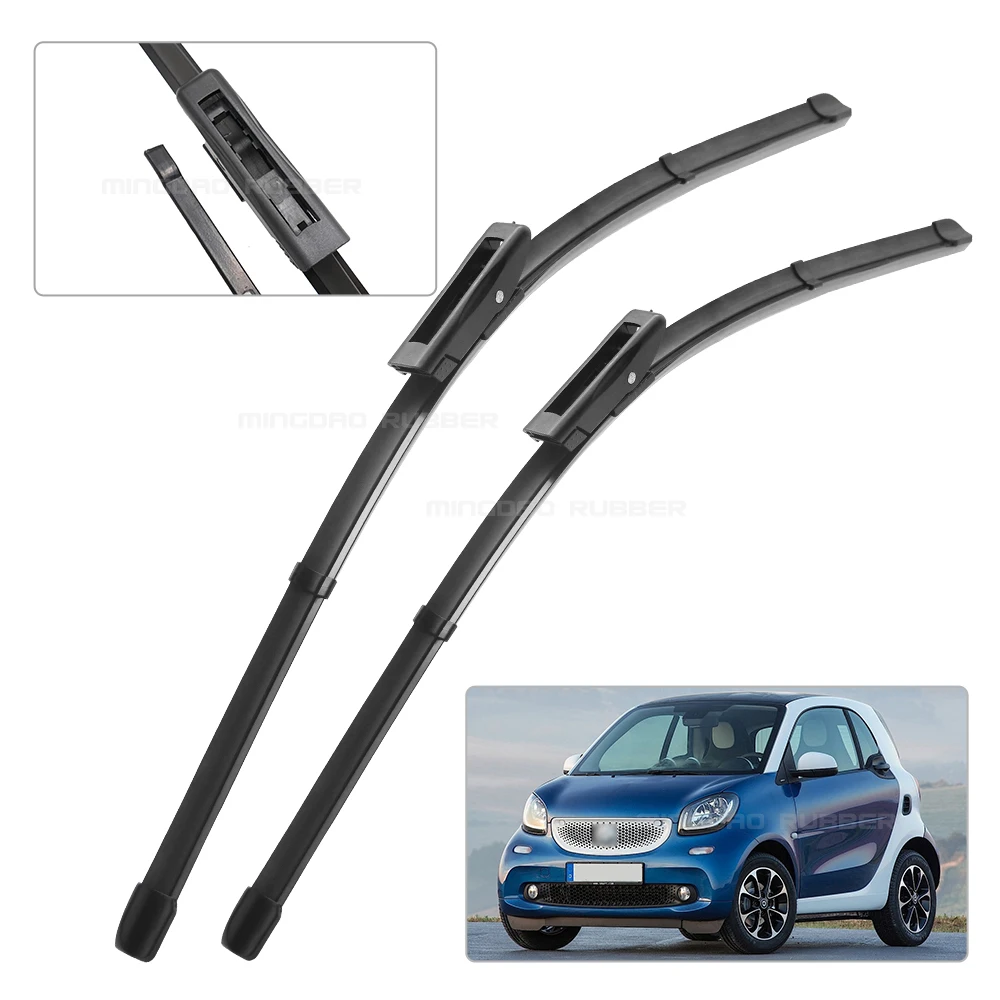 CREATROAD limpiaparabrisas delanteros para Smart ForTwo 453 2014-2019 2015 2016 2017 2018 cepillo de ventana de parabrisas 20 "+ 14" - imagen 2