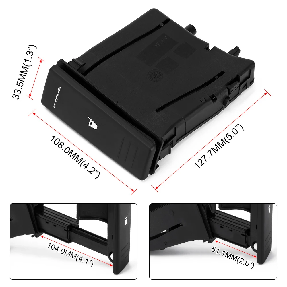 PTNHZ 6Q0858602E Portavasos de consola central para VW Polo 9N - imagen 3