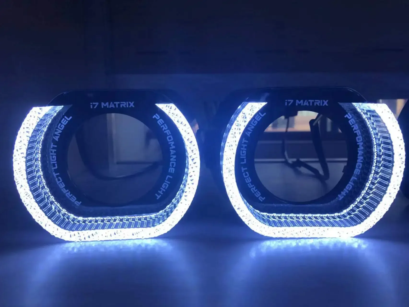 Cubiertas universales para faros delanteros de 3 pulgadas, lente de proyector bi-xenón bi-led, cubierta de readaptación de estilo de coche, máscara DRL de señal de giro - imagen 4
