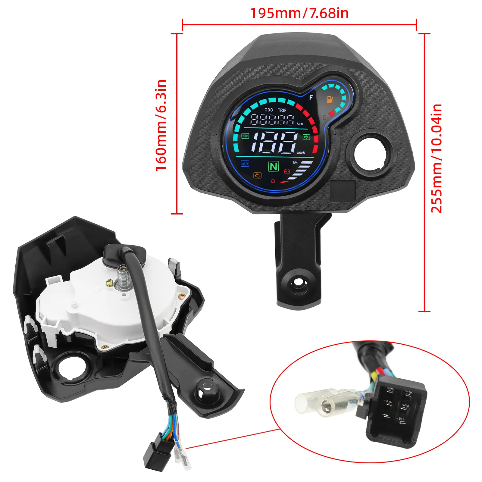 Tacómetro digital Honda Navi 110 con velocímetro y odómetro LCD - imagen 3