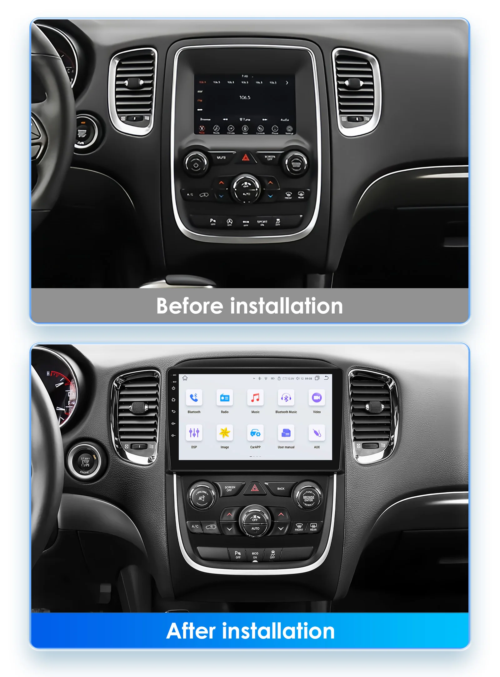 Funcionamiento de Android Auto en pantalla del autoradio