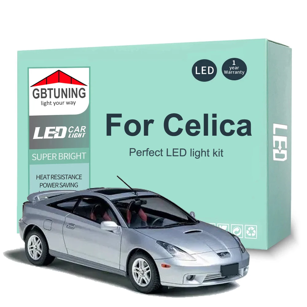 Kit de bombillas LED para Interior de coche, lámpara de señal para matrícula, Canbus cúpula, para Toyota Celica 1990-2003, 2004, 2005, 2006
