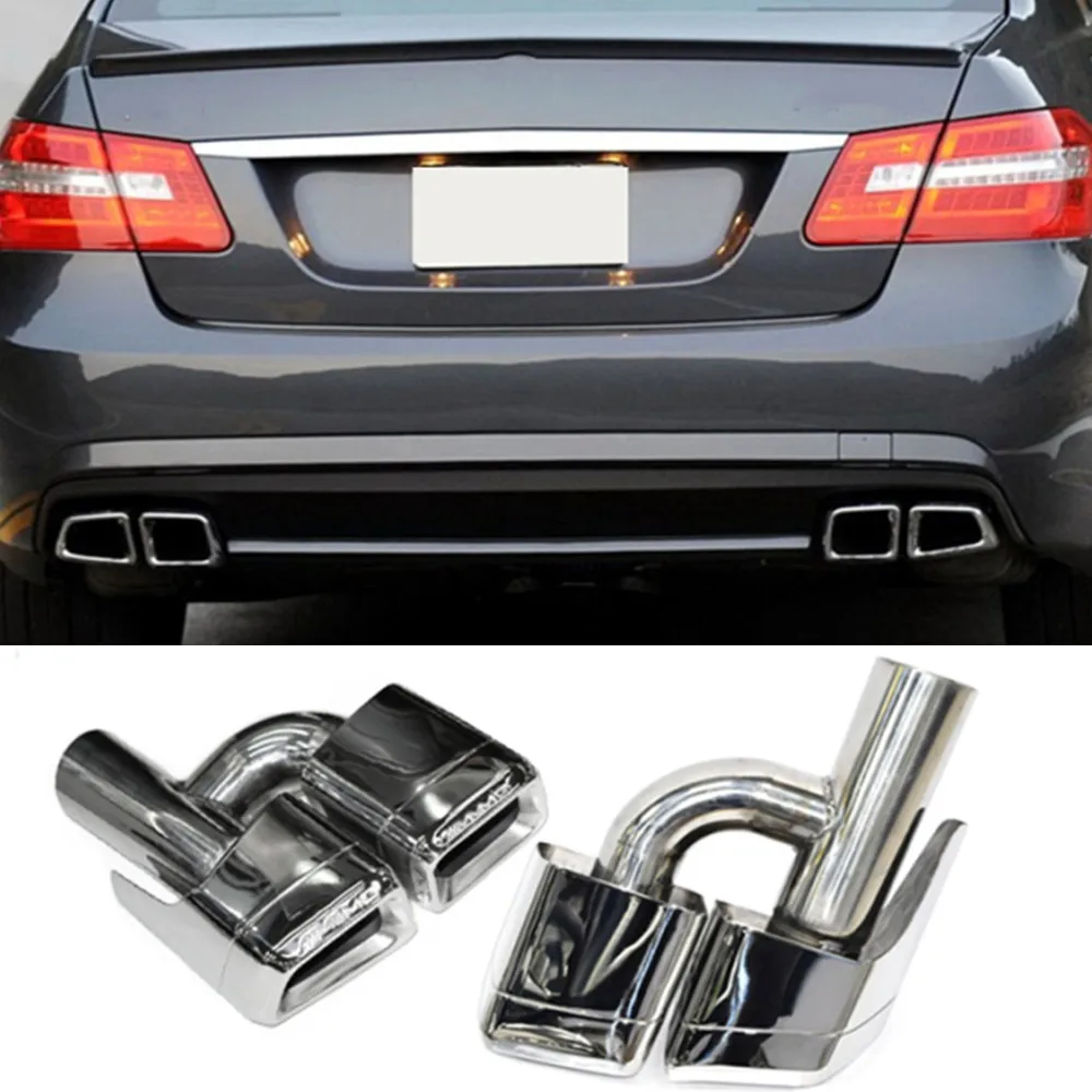 Terminales de escape de acero inoxidable 304 para Mercedes-Benz W204/W212 E63