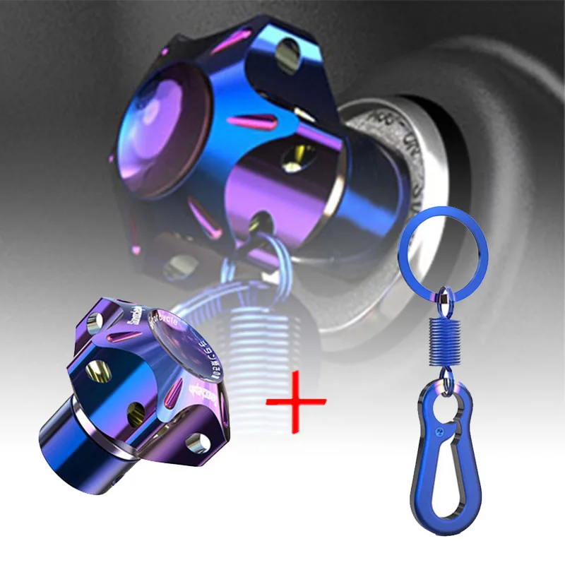 Funda de llave de aluminio universal azul para coche, moto y quad