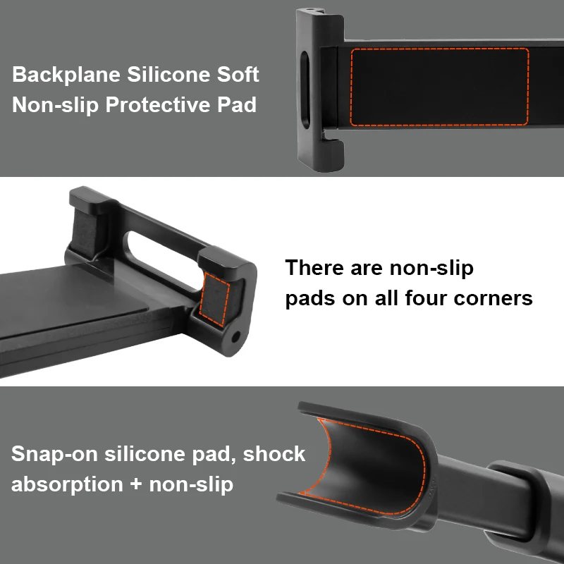 Soporte tablet reposacabezas coche ajustable 360° universal 5-13 pulgadas - imagen 5