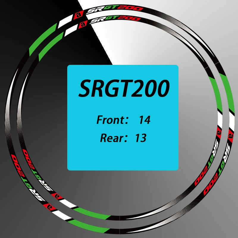 Pegatina reflectante impermeable para llanta – Aprilia SR GT 200 - imagen 3
