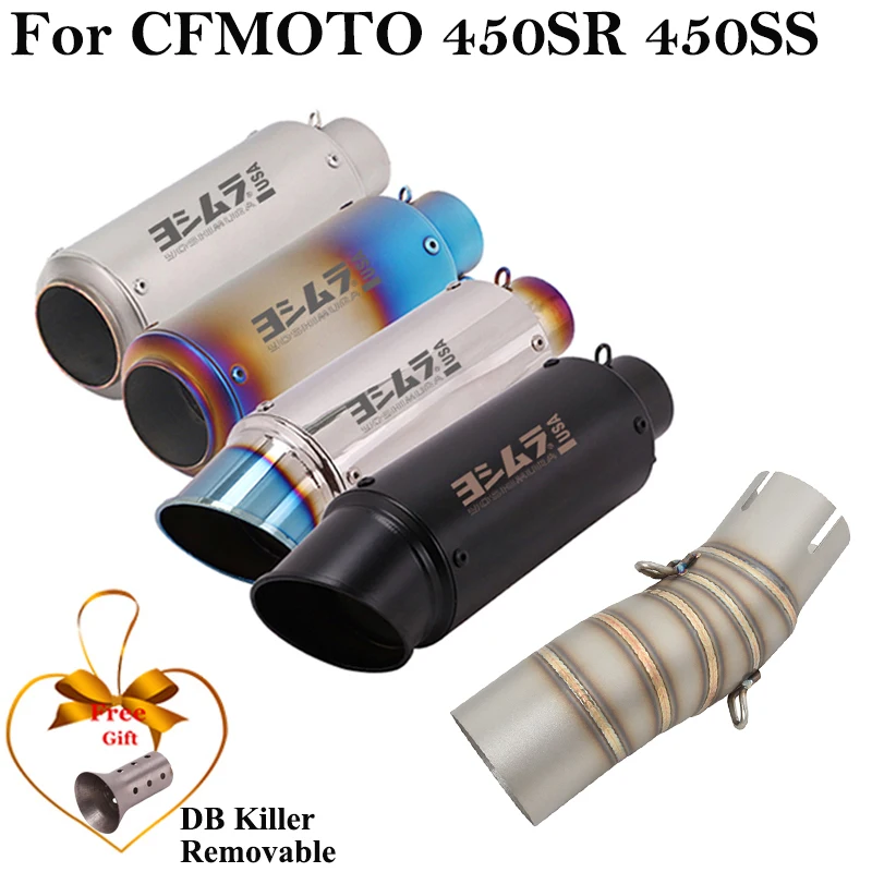 Escape completo con silenciador de carbono para CFMOTO 450SR/450SS