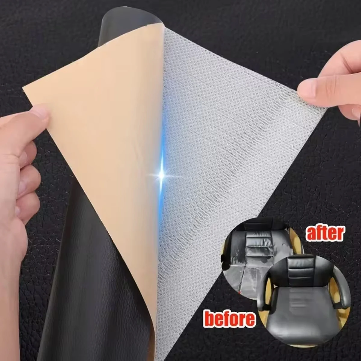 Parche cuero PU reparación sofá asiento coche mesa - imagen 3