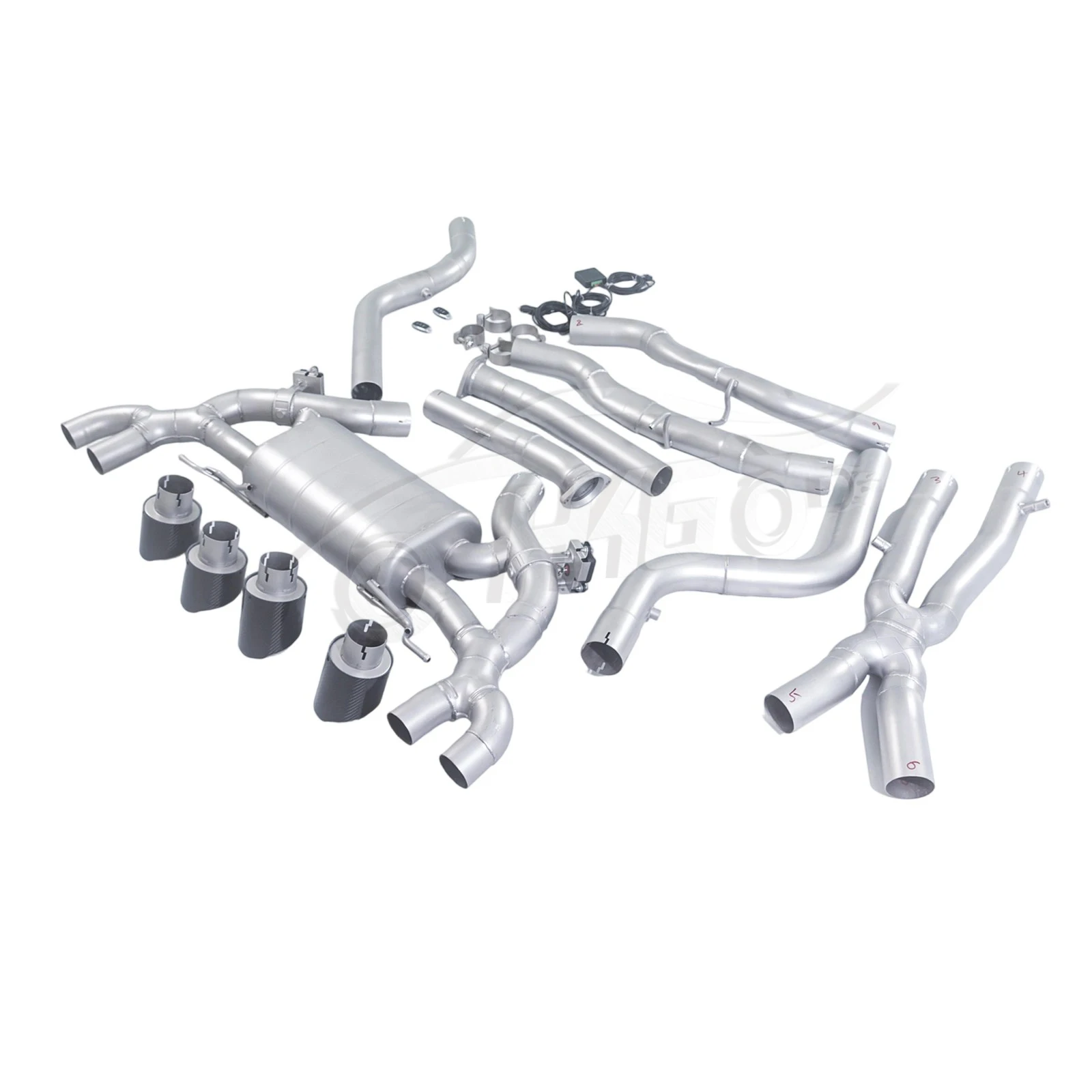 Escape deportivo acero inoxidable con válvula para BMW X3M F97 3.0T - imagen 2