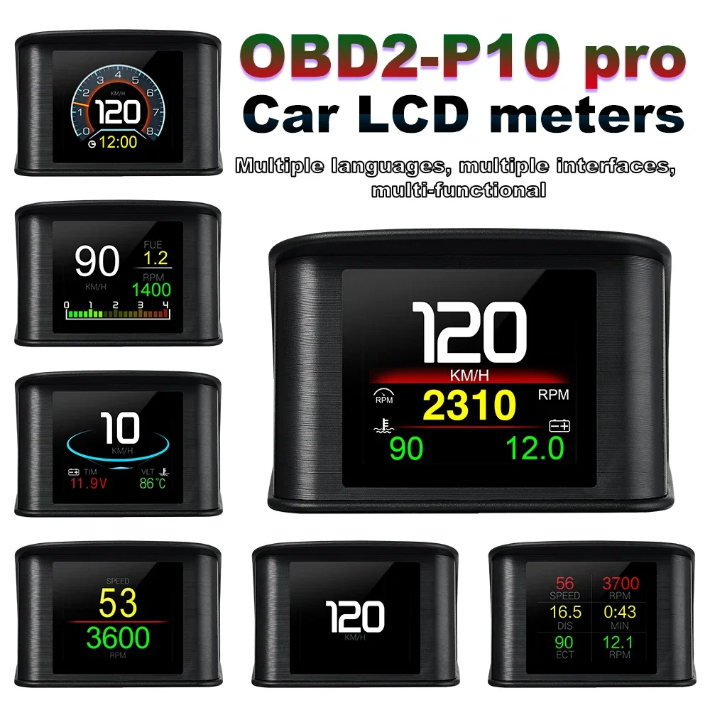 Pantalla digital OBD2 para coche: velocímetro, RPM y temperatura - imagen 2