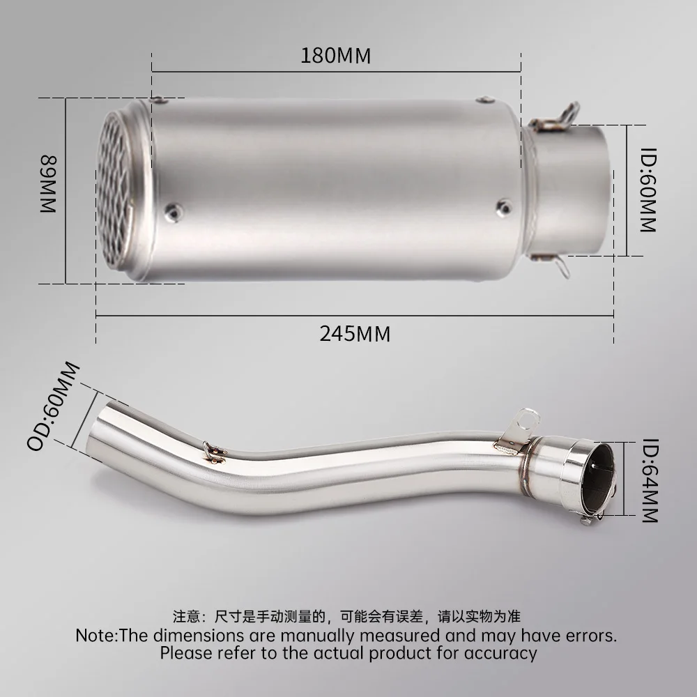 Tubo intermedio de escape inoxidable 60 mm Honda CB650R/CBR650R - imagen 5