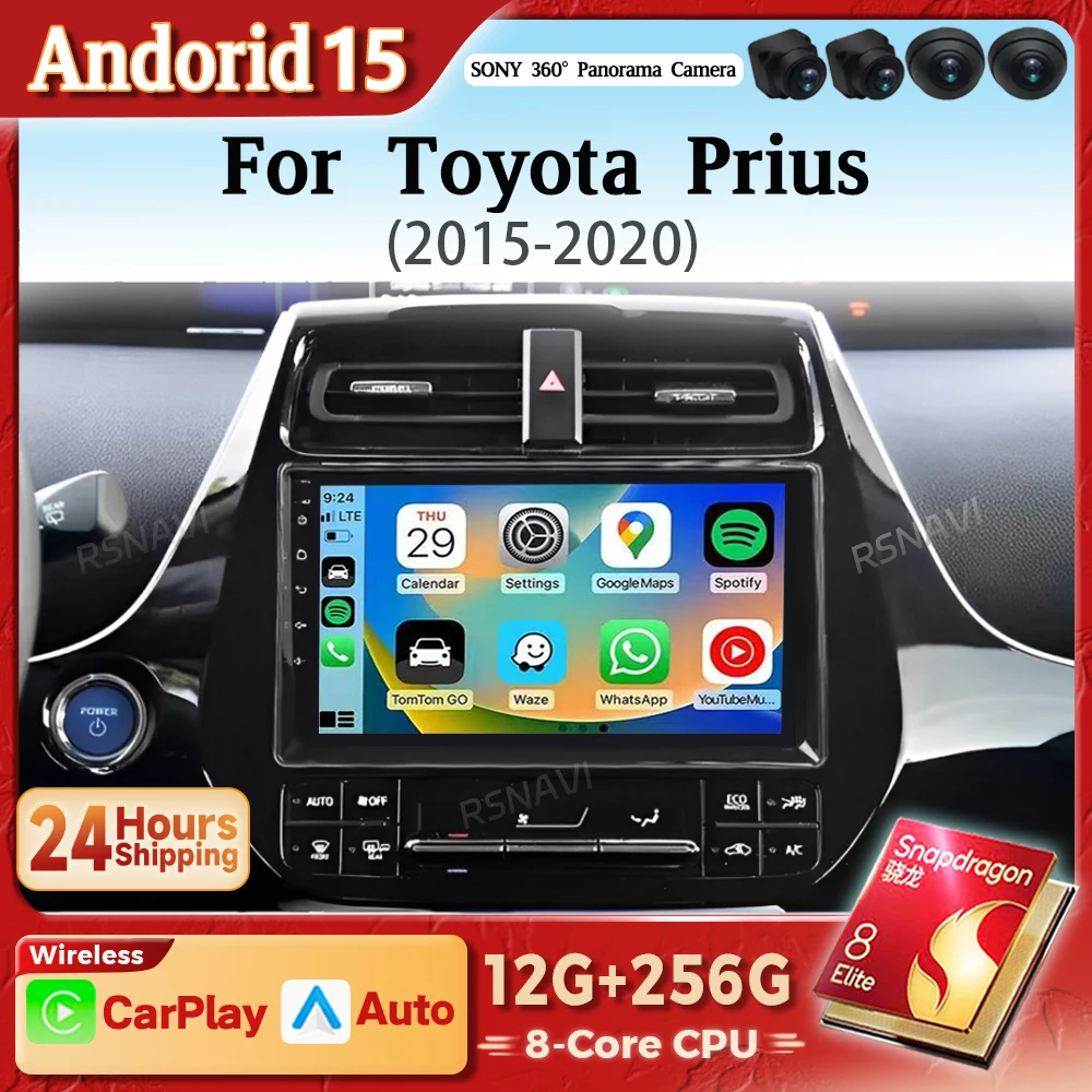 Radio multimedia Android con CarPlay – Toyota Prius XW50 2015-2020