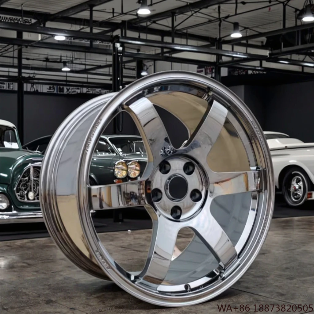 Ruedas monobloque forjadas de 18 pulgadas, 5x120, 5x114,3, Volk Racing Te37, para llanta de ruedas de coche Tesla Model S Jdm