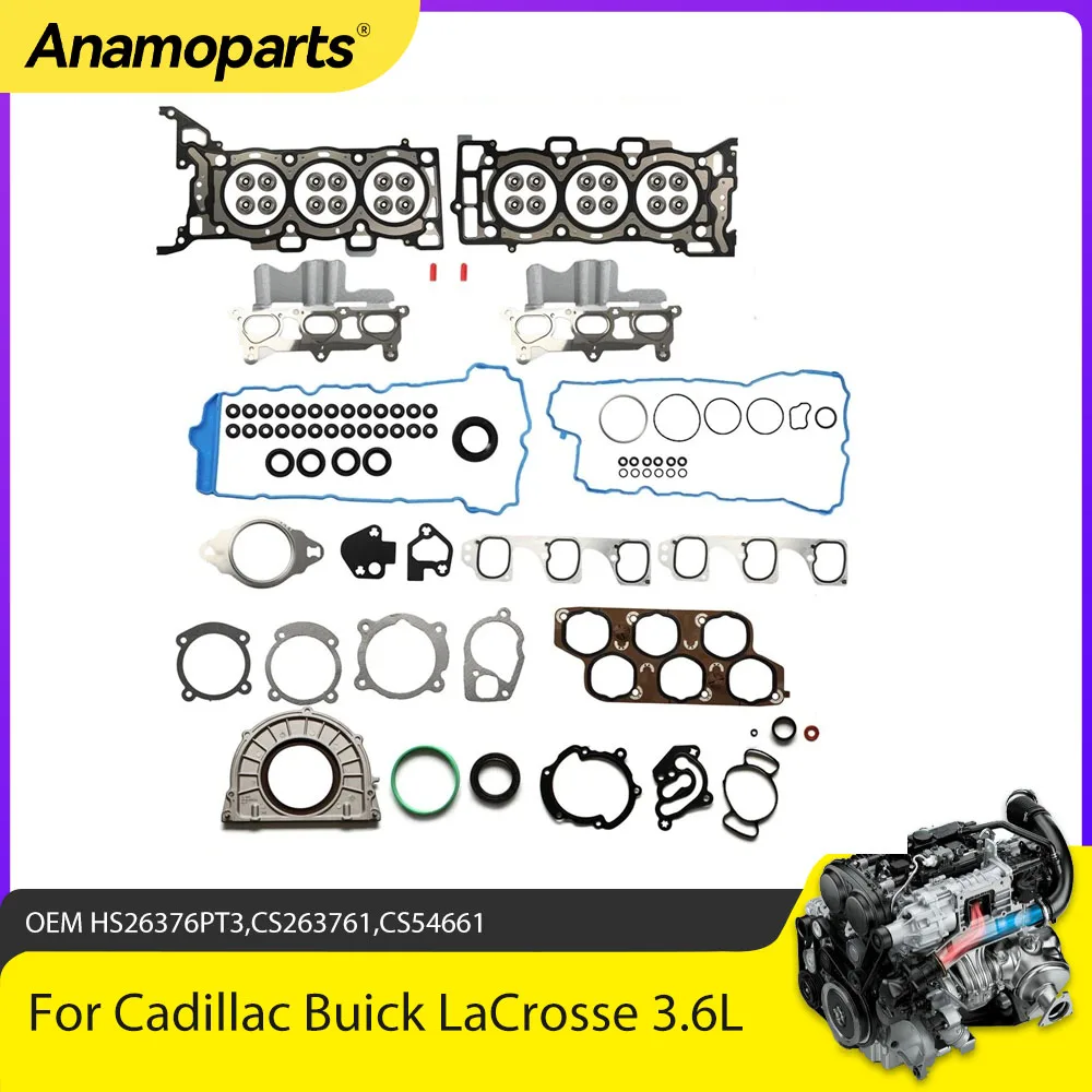 Juego completo de juntas 3.6L LLT LY7 Cadillac CTS y Chevrolet Camaro