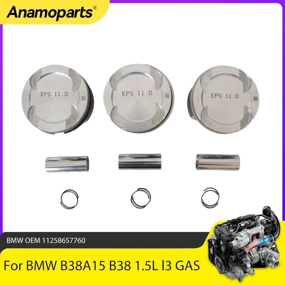 Pistón de piezas del motor 3x juego de anillos para BMW 418i