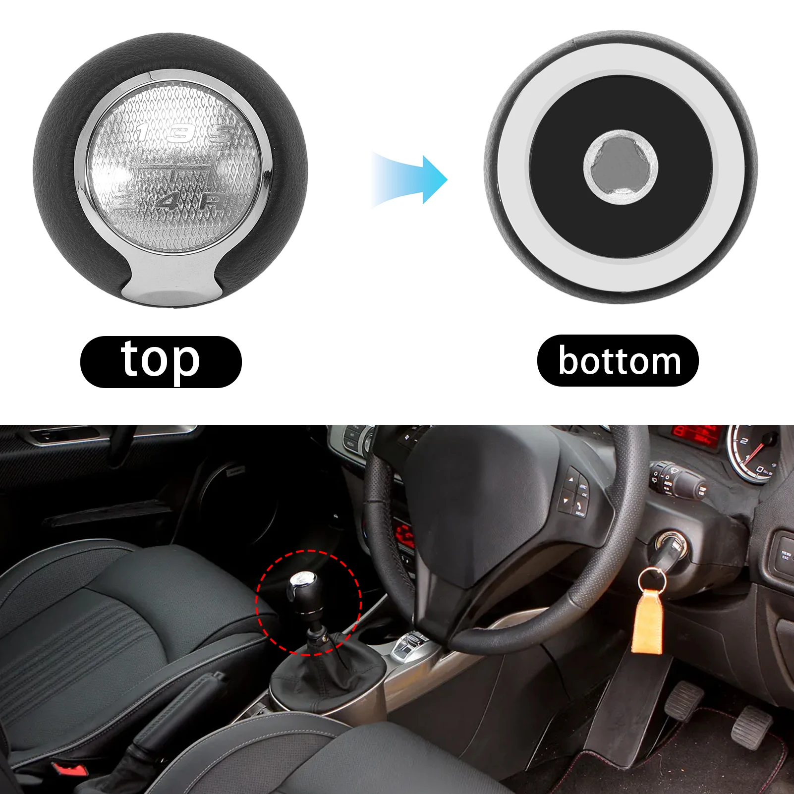 Perilla pomo cambio 5 velocidades Alfa Romeo MiTo - imagen 5