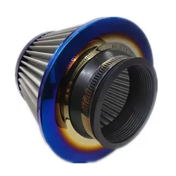 Filtro de aire azul 76mm alto flujo deportivo entrada fría 3