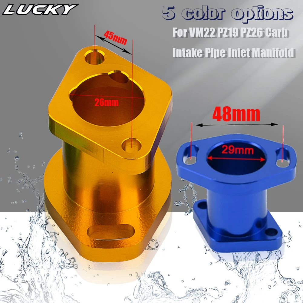 Adaptador colector admisión CNC para carburador VM22/PZ19/PZ26 - imagen 2