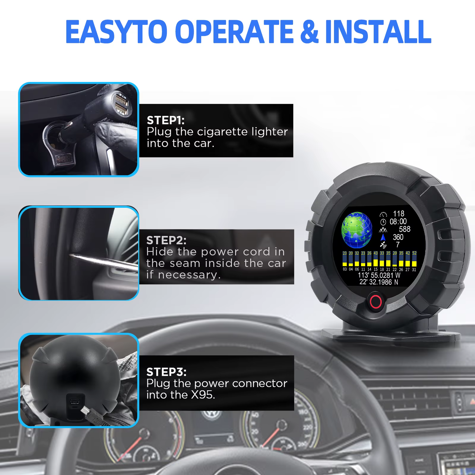 Inclinómetro X95 para todoterreno con GPS y pantalla frontal - imagen 5